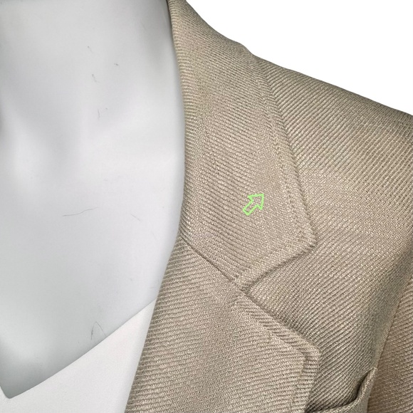 $645 VERONICA BEARD Lyda Dickey Blazer Jacket Sz 8 Beige Tan - Picture 7 of 16